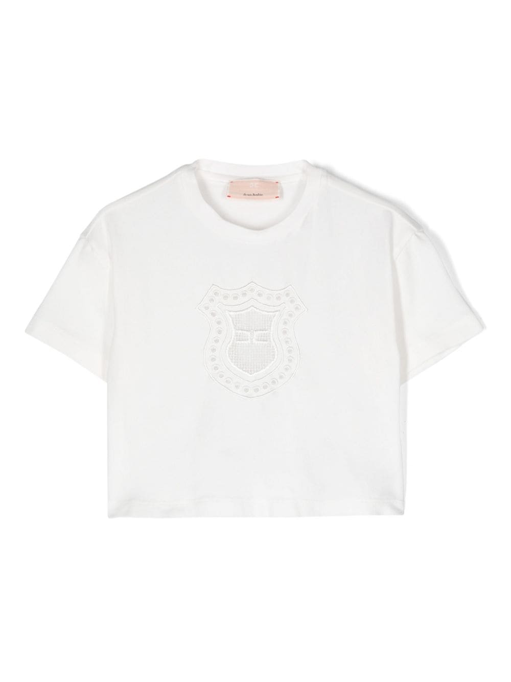 Elisabetta Franchi La Mia Bambina broderie-anglaise cotton T-shirt - White von Elisabetta Franchi La Mia Bambina