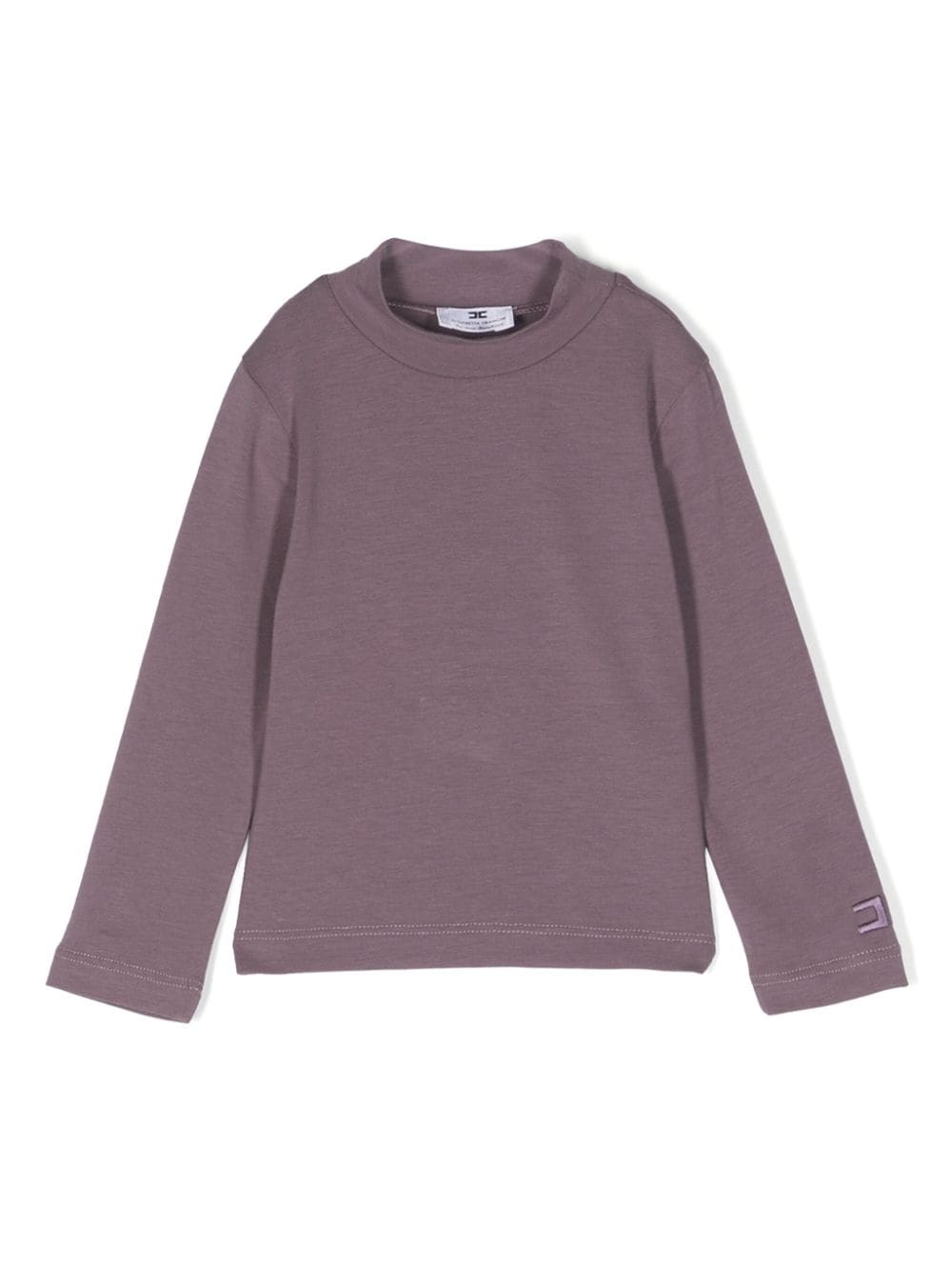 Elisabetta Franchi La Mia Bambina logo-embroidered cotton sweatshirt - Purple von Elisabetta Franchi La Mia Bambina