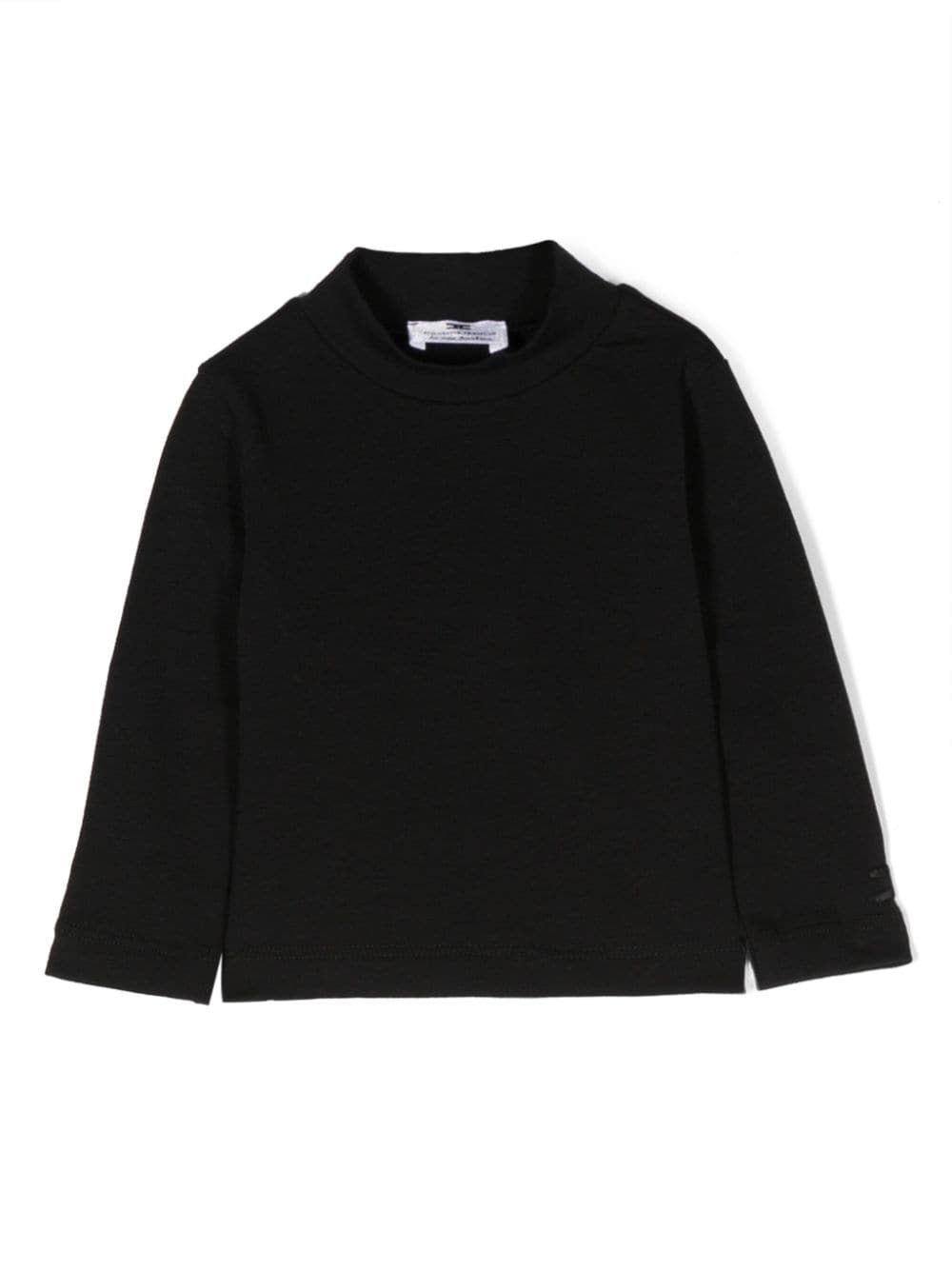 Elisabetta Franchi La Mia Bambina logo-embroidered high-neck sweatshirt - Black von Elisabetta Franchi La Mia Bambina