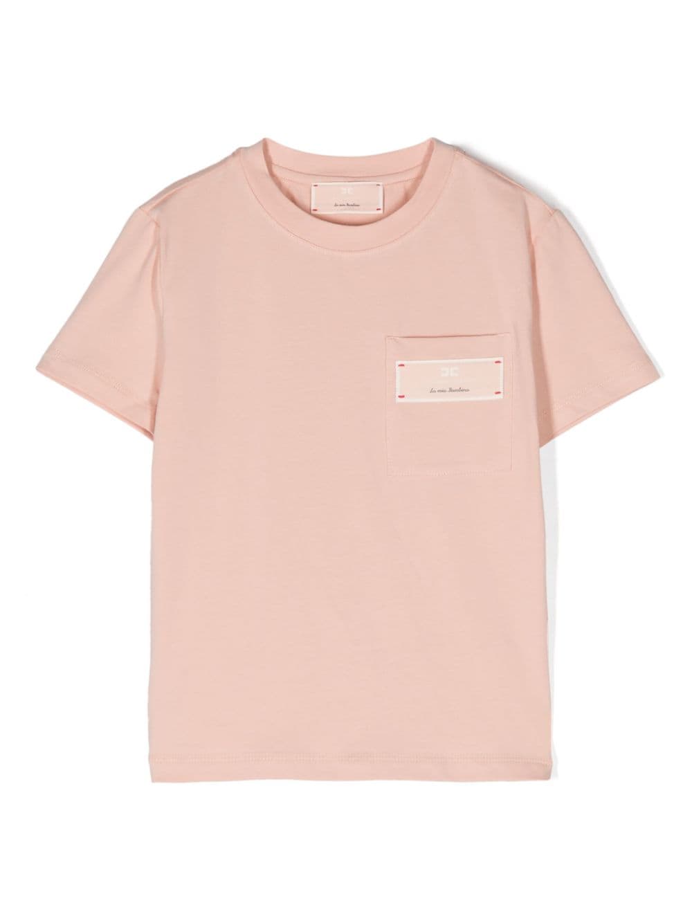 Elisabetta Franchi La Mia Bambina logo-patch cotton-blend T-shirt - Pink von Elisabetta Franchi La Mia Bambina