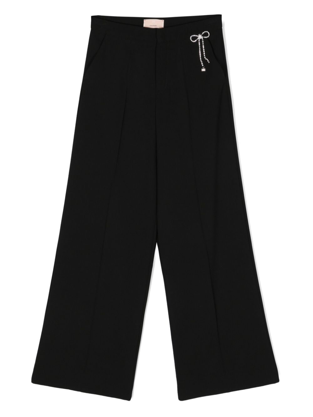 Elisabetta Franchi La Mia Bambina mid-rise wide-leg trousers - Black von Elisabetta Franchi La Mia Bambina
