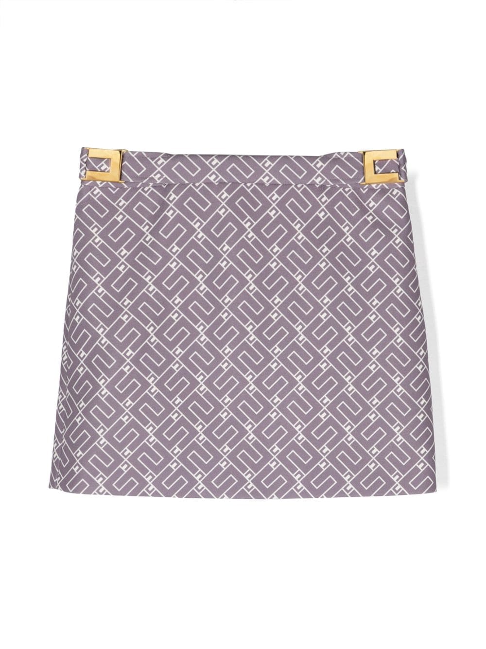 Elisabetta Franchi La Mia Bambina monogram-print stretch miniskirt - Purple von Elisabetta Franchi La Mia Bambina