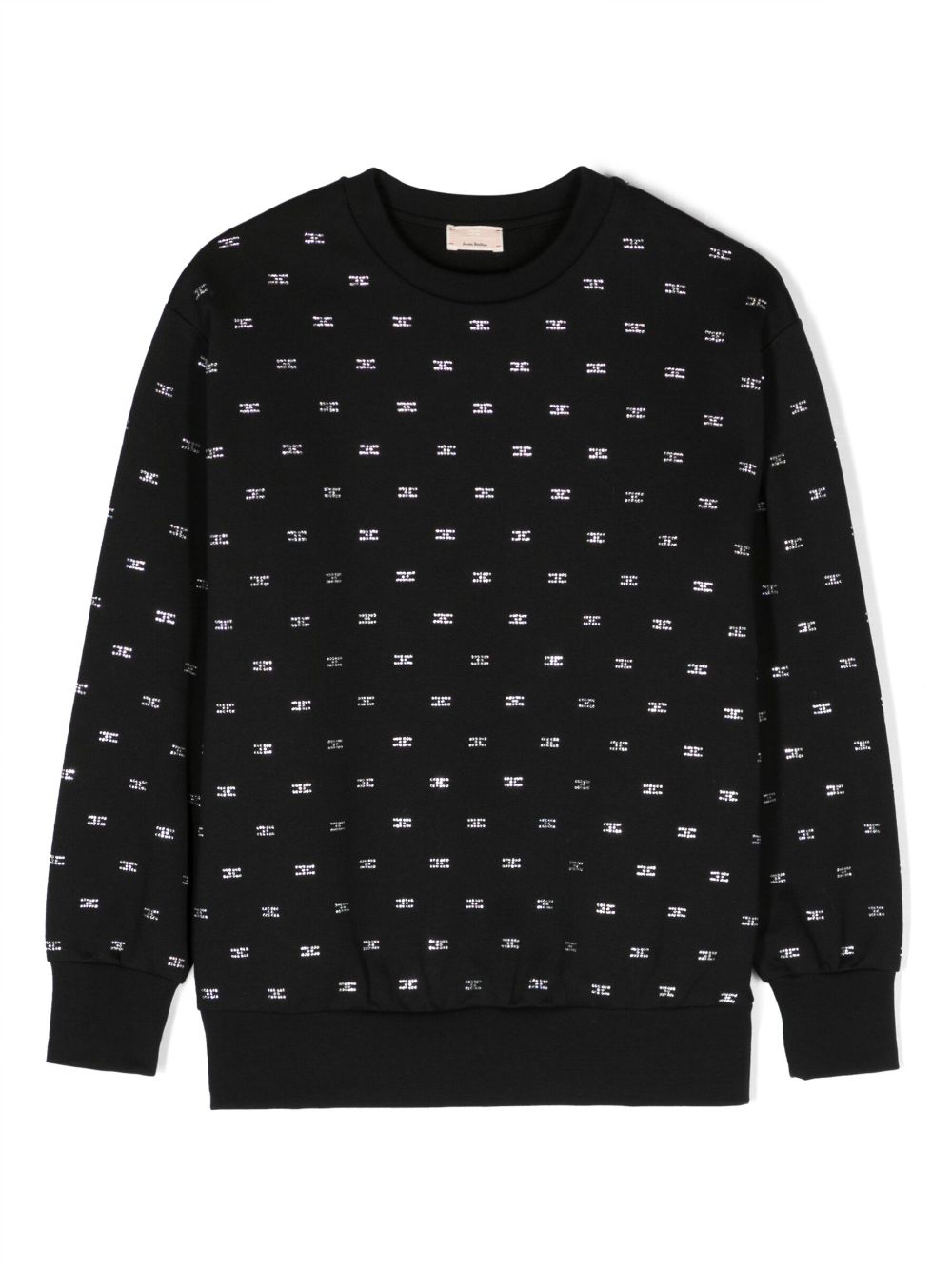 Elisabetta Franchi La Mia Bambina rhinestone-embellished cotton sweatshirt - Black von Elisabetta Franchi La Mia Bambina