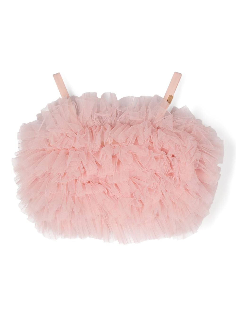 Elisabetta Franchi La Mia Bambina ruffled tulle crop top - Pink von Elisabetta Franchi La Mia Bambina