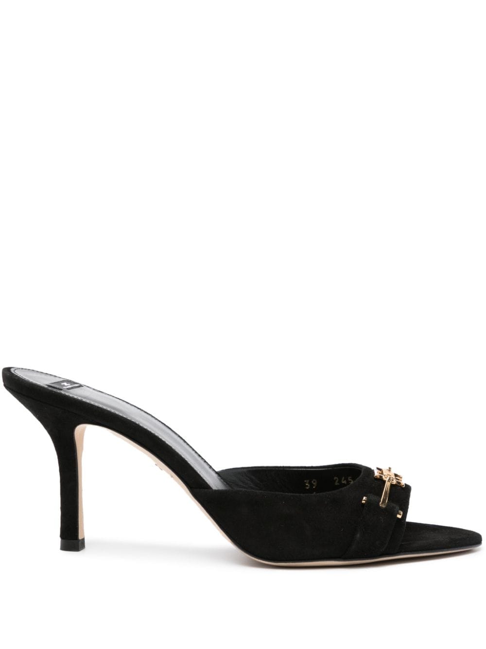 Elisabetta Franchi 80mm logo-plaque sandals - Black von Elisabetta Franchi