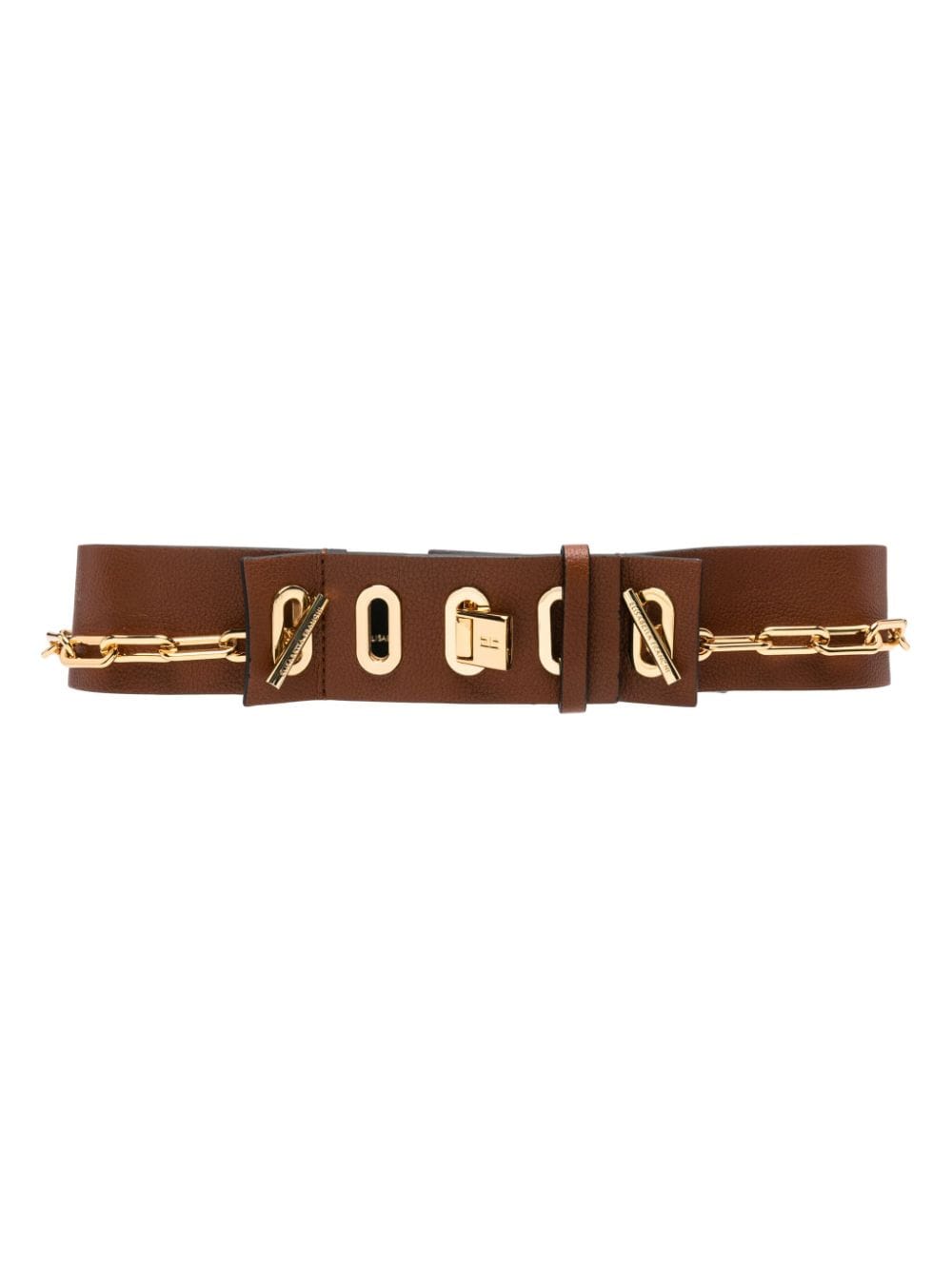 Elisabetta Franchi Dune logo-debossed belt - Brown von Elisabetta Franchi
