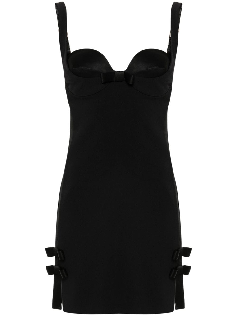 Elisabetta Franchi bow-detail mini dress - Black von Elisabetta Franchi