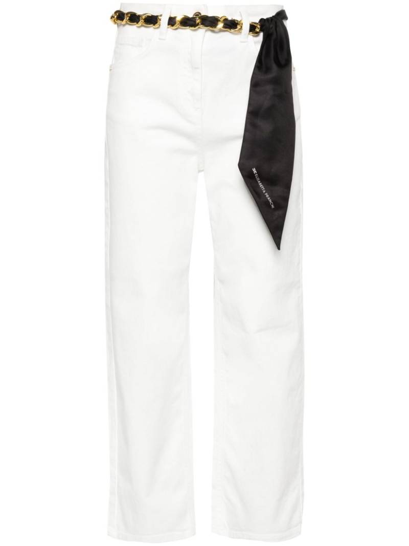 Elisabetta Franchi chain-belt straight-leg jeans - White von Elisabetta Franchi