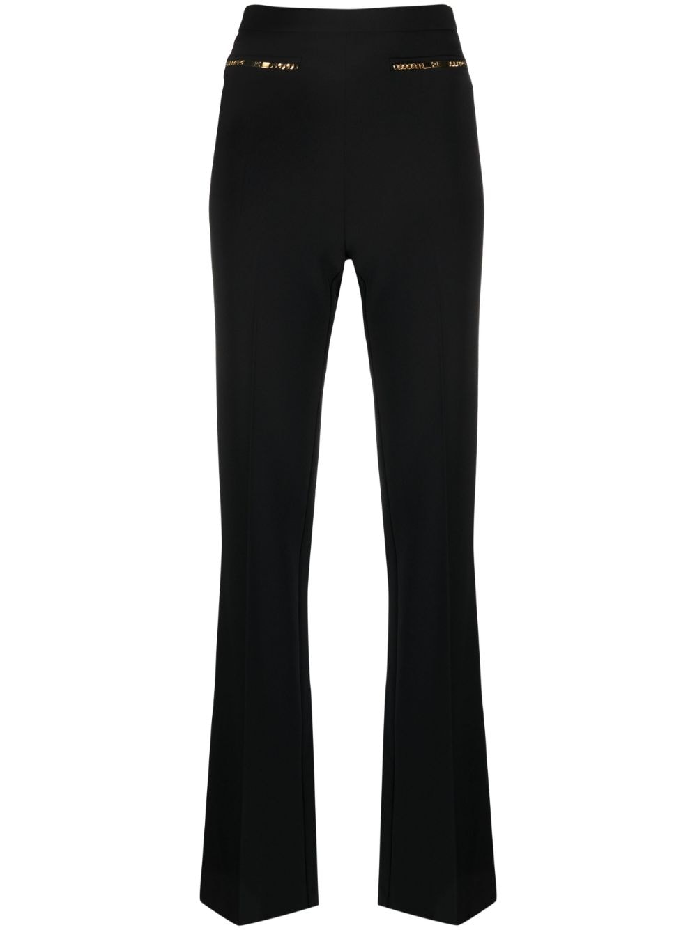 Elisabetta Franchi chain-detail high-waisted trousers - Black von Elisabetta Franchi