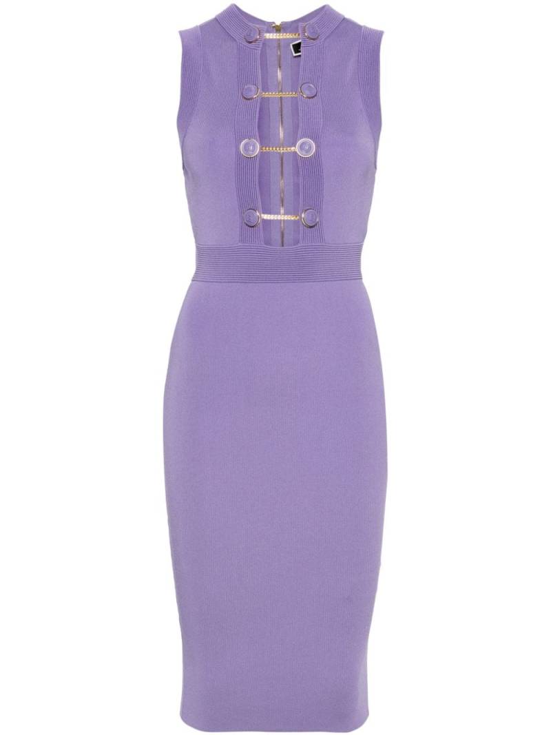 Elisabetta Franchi chain-link midi dress - Purple von Elisabetta Franchi