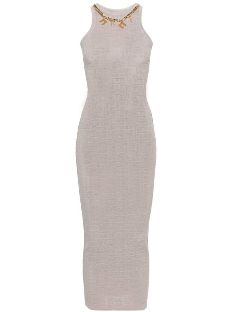 Elisabetta Franchi chain-link sleeveless maxi dress - Grey von Elisabetta Franchi