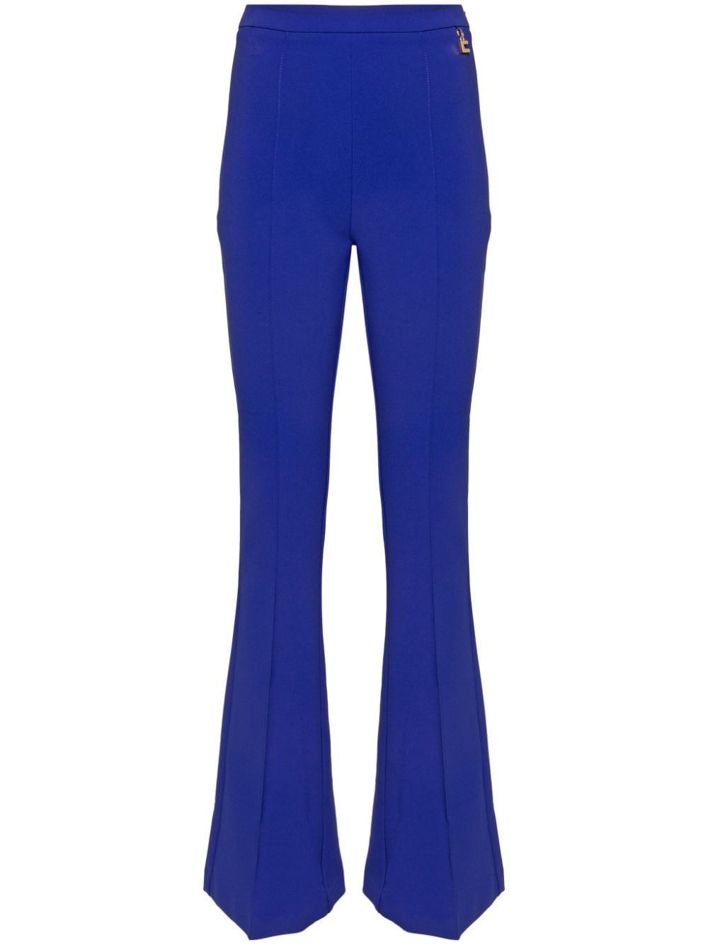 Elisabetta Franchi crepe flared trousers - Blue von Elisabetta Franchi