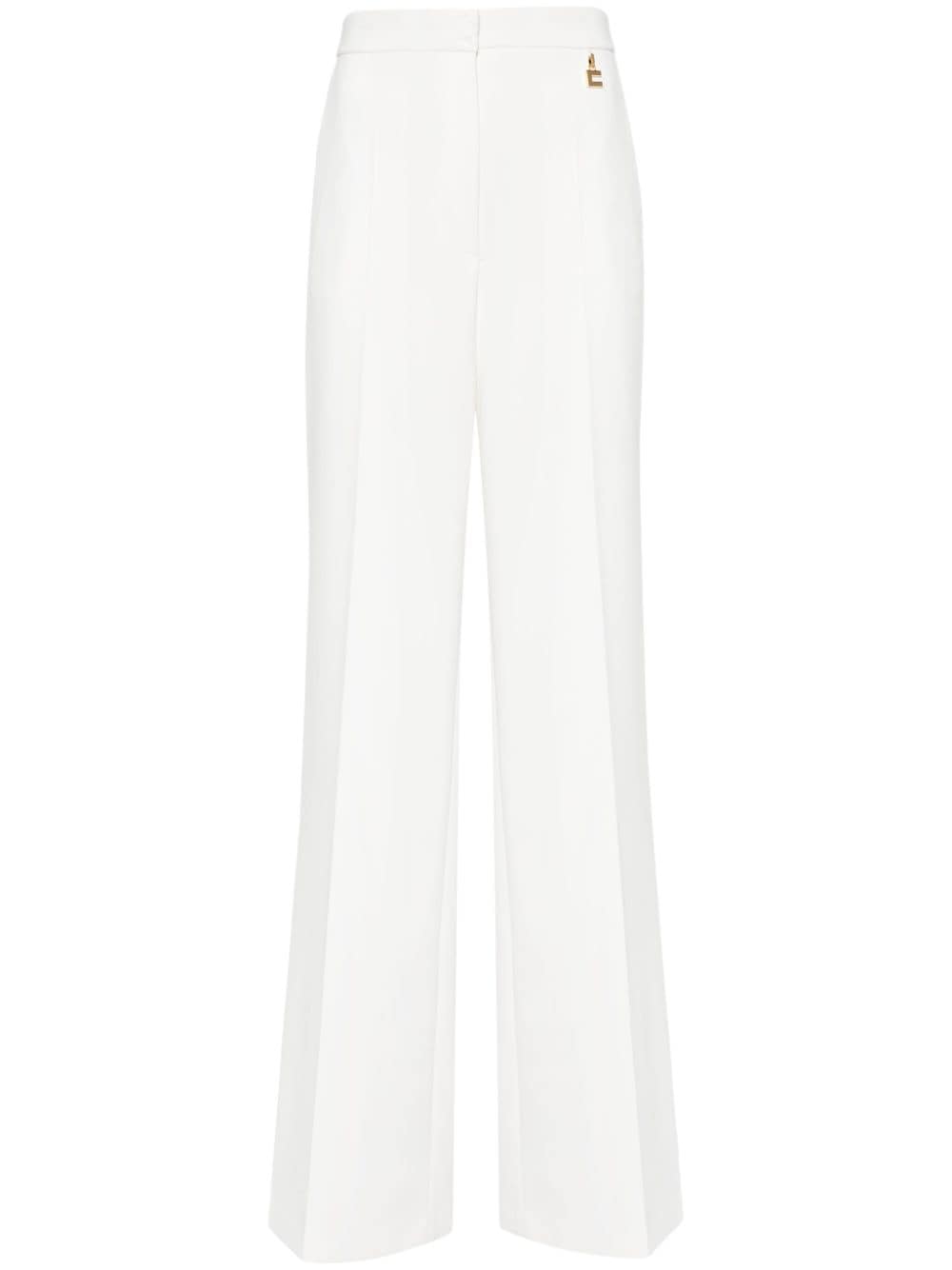 Elisabetta Franchi crepe straight-leg trousers - White von Elisabetta Franchi