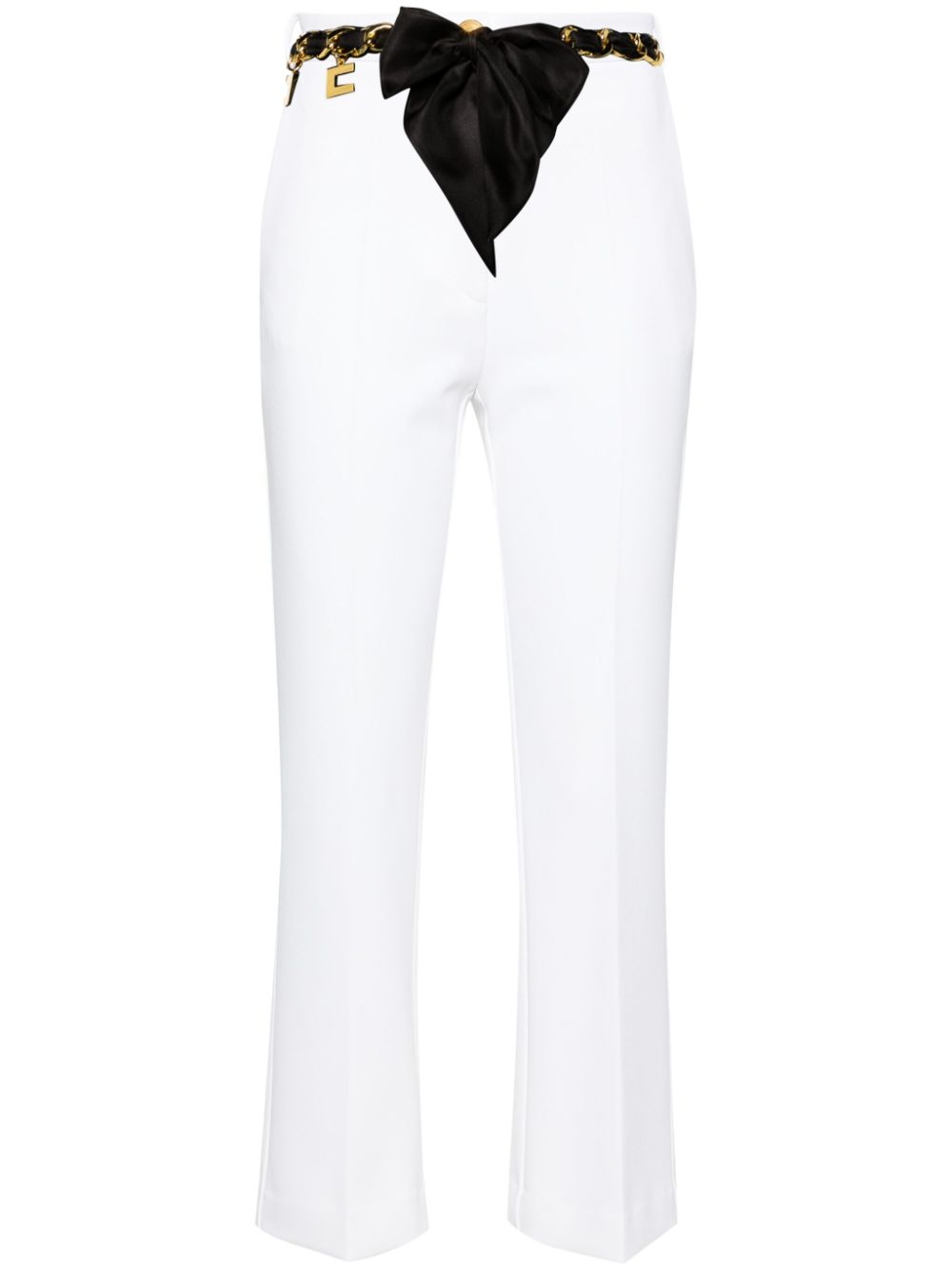 Elisabetta Franchi cropped-leg crepe trousers - White von Elisabetta Franchi