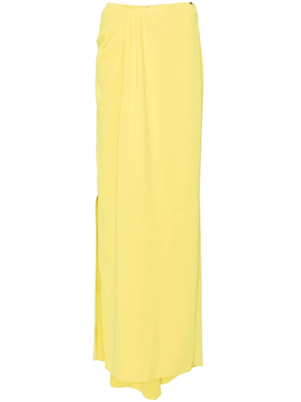 Elisabetta Franchi drape-detail maxi skirt - Yellow von Elisabetta Franchi