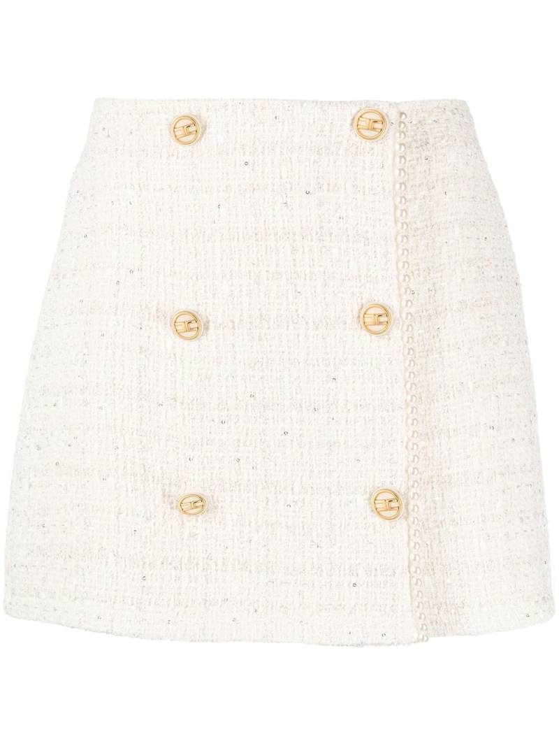 Elisabetta Franchi fine-knit mini skirt - White von Elisabetta Franchi