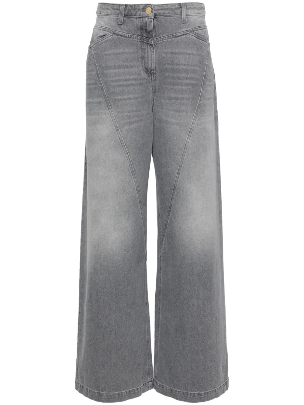 Elisabetta Franchi high-rise wide-leg jeans - Grey von Elisabetta Franchi