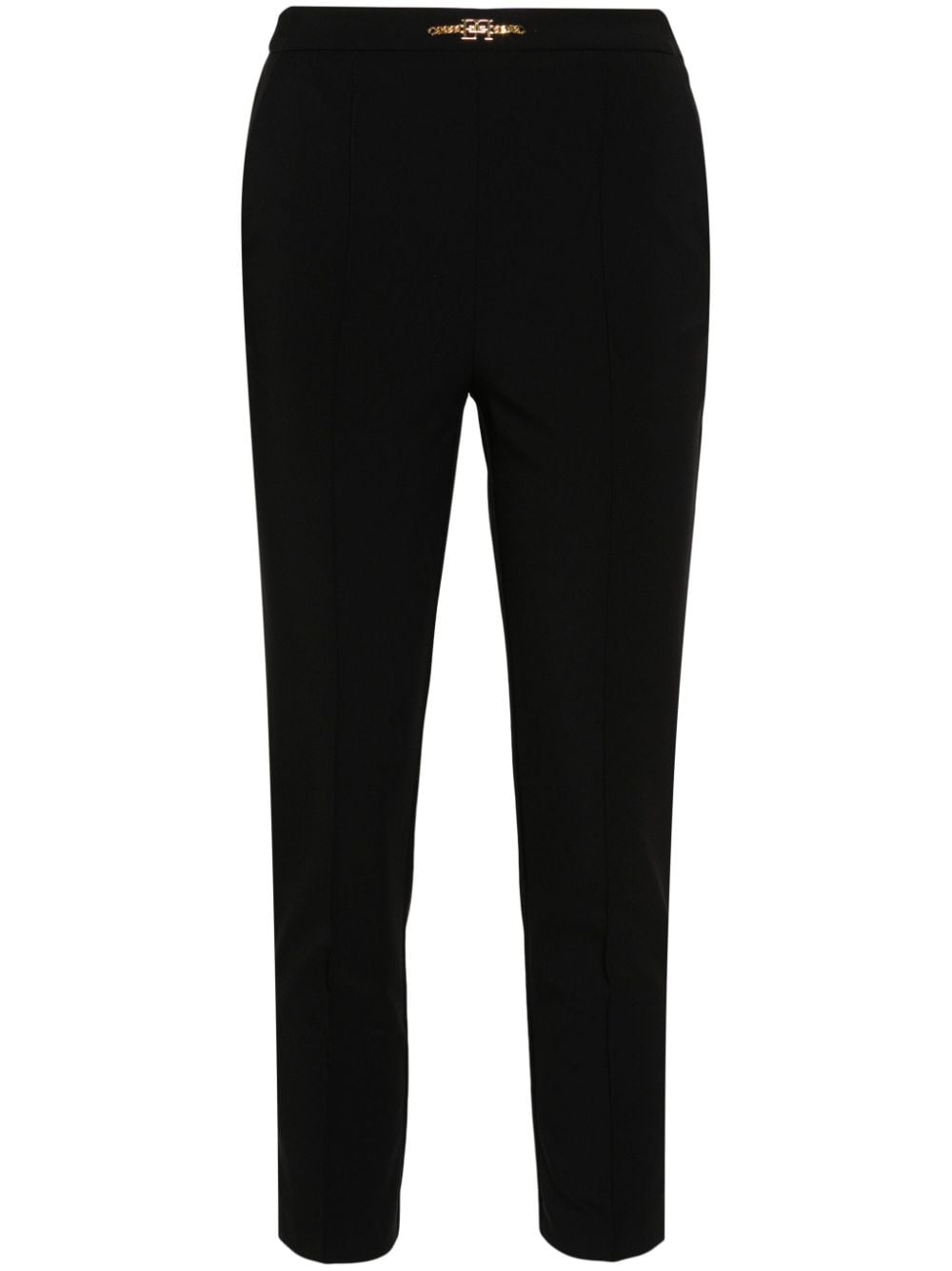 Elisabetta Franchi horsebit-detail straight-leg trousers - Black von Elisabetta Franchi