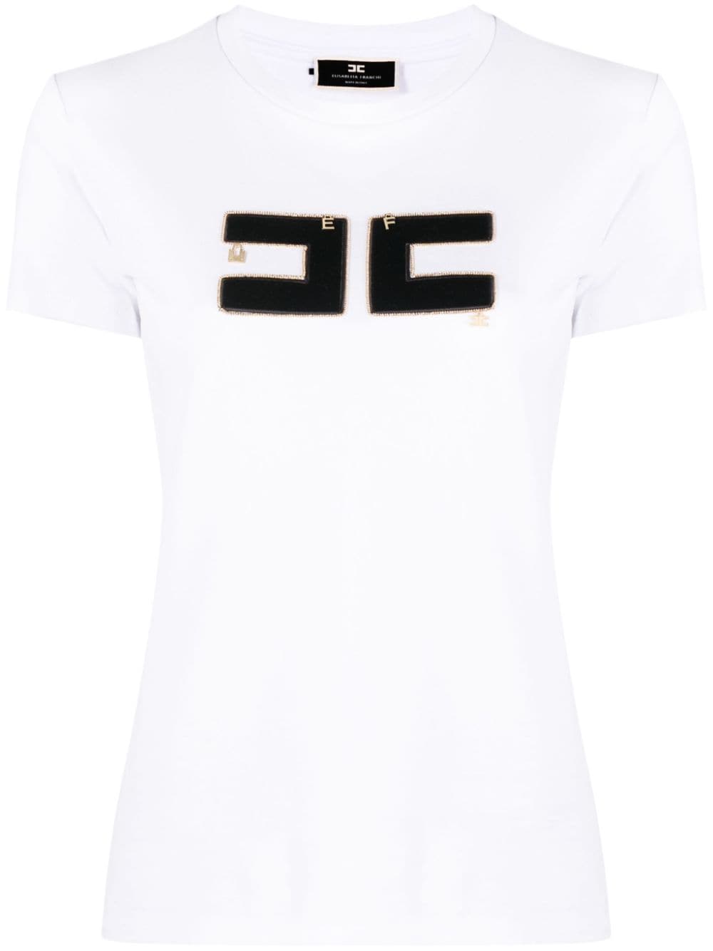 Elisabetta Franchi logo-charm cotton T-shirt - White von Elisabetta Franchi