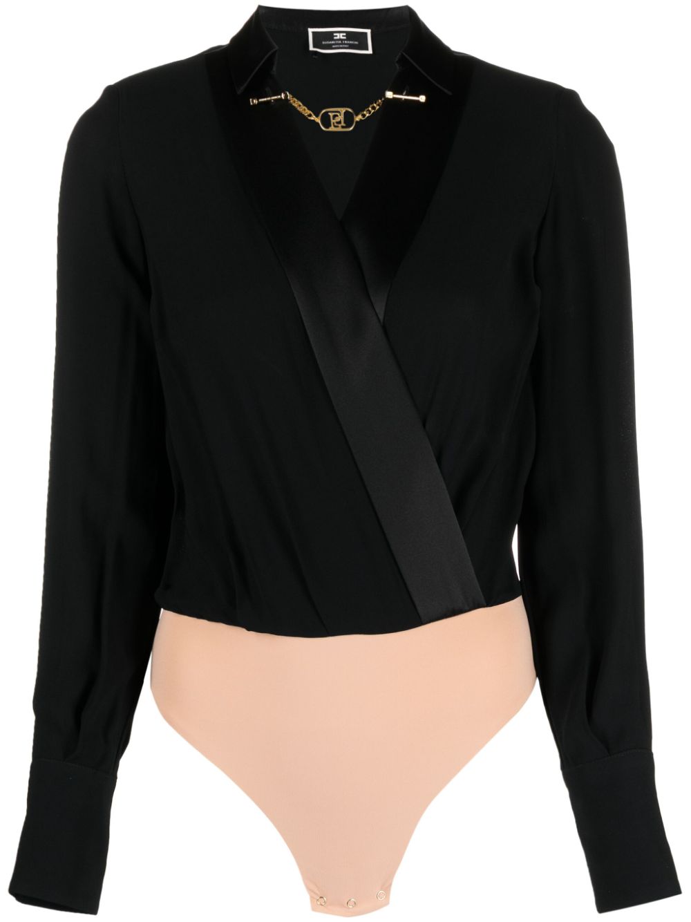 Elisabetta Franchi logo-embellished jersey bodysuit - Black von Elisabetta Franchi