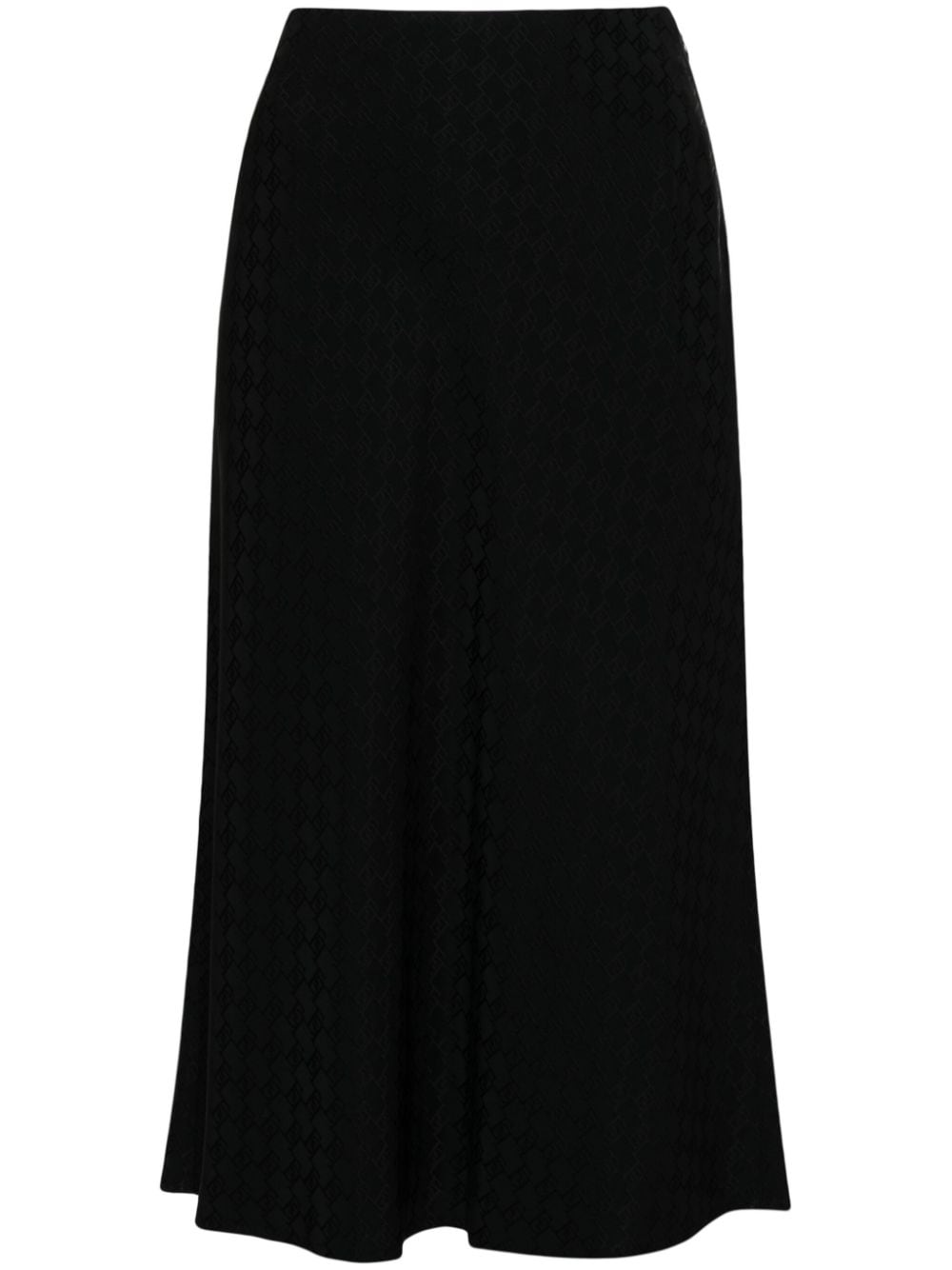 Elisabetta Franchi logo-jacquard midi skirt - Black von Elisabetta Franchi