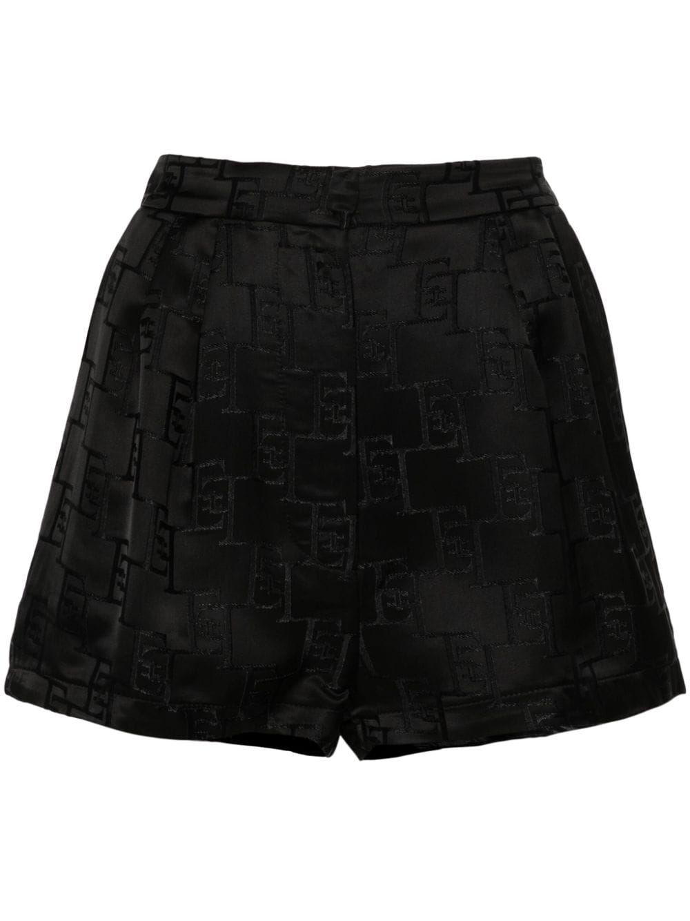 Elisabetta Franchi logo-jacquard shorts - Black von Elisabetta Franchi