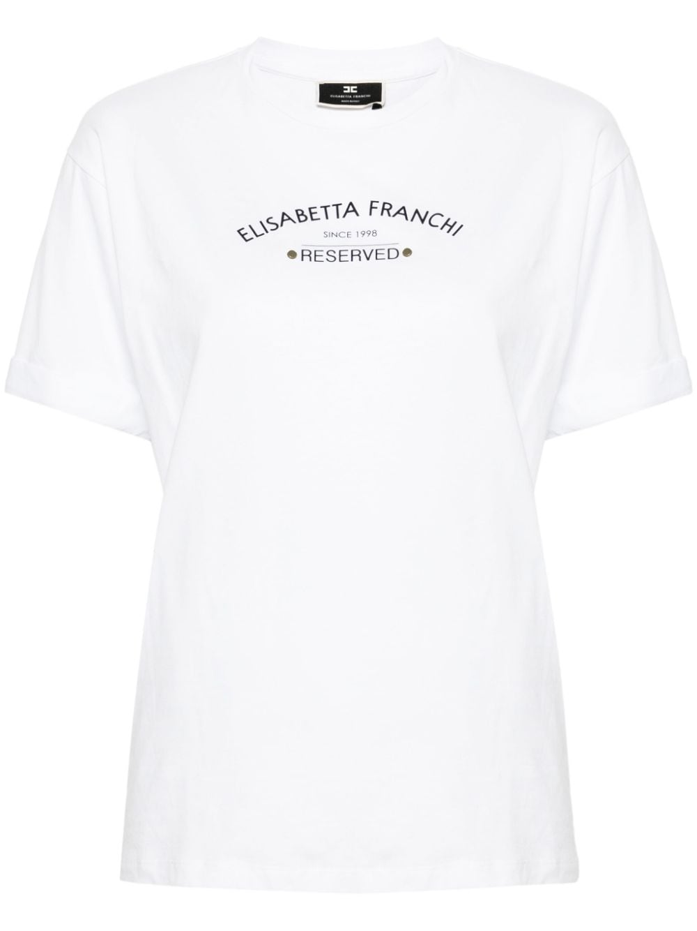 Elisabetta Franchi logo-print cotton T-shirt - White von Elisabetta Franchi