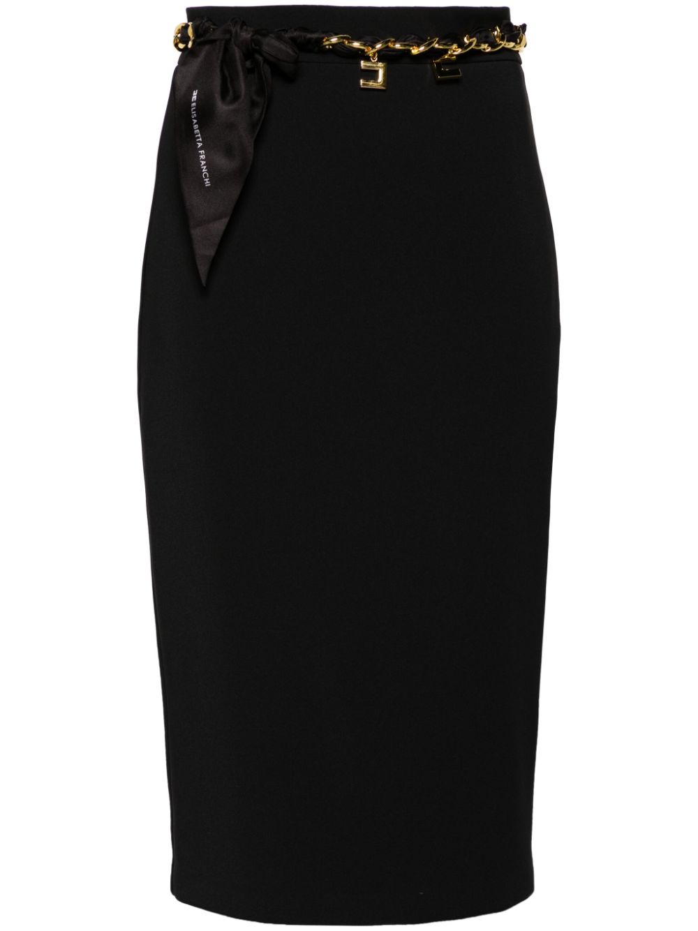 Elisabetta Franchi pencil crepe midi skirt - Black von Elisabetta Franchi