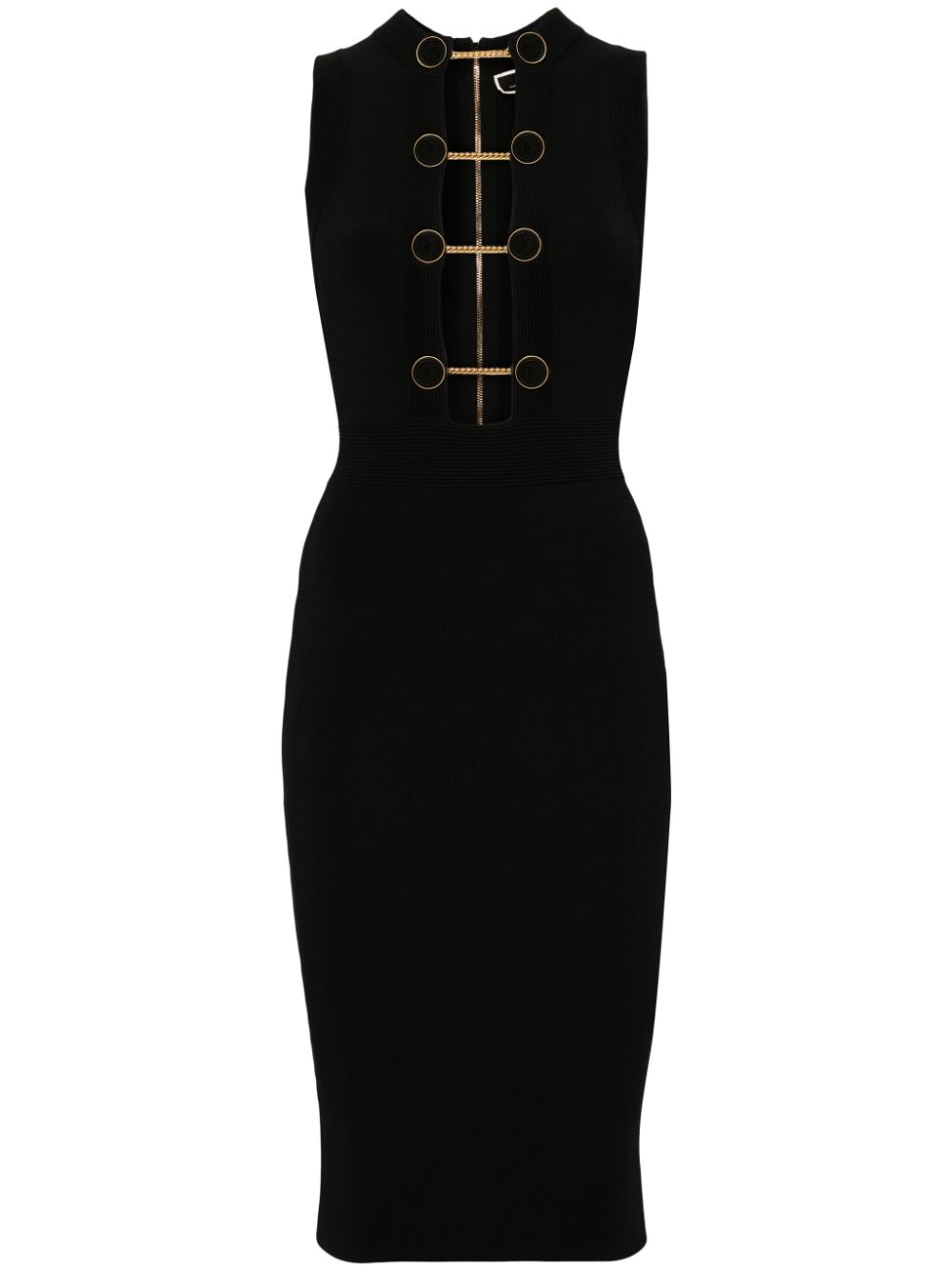 Elisabetta Franchi ribbed-knit midi dress - Black von Elisabetta Franchi