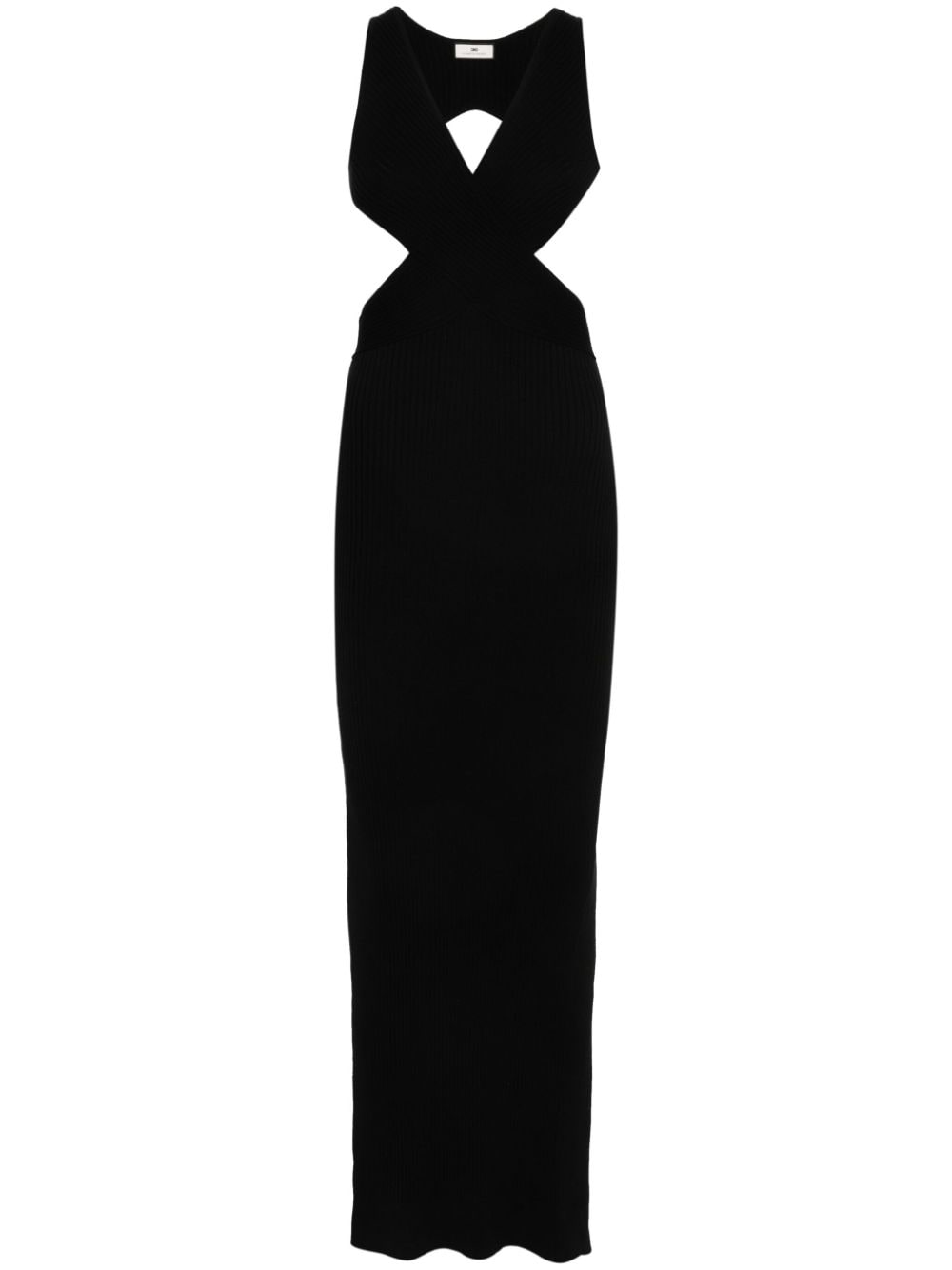Elisabetta Franchi ribbed maxi dress - Black von Elisabetta Franchi