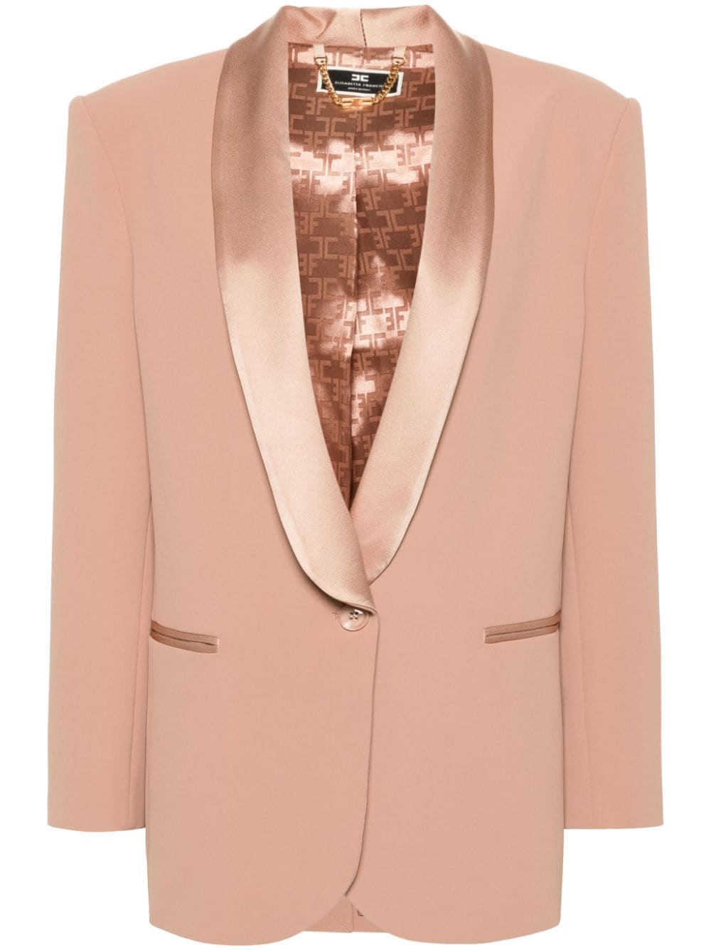 Elisabetta Franchi shawl-lapels crepe blazer - Pink von Elisabetta Franchi