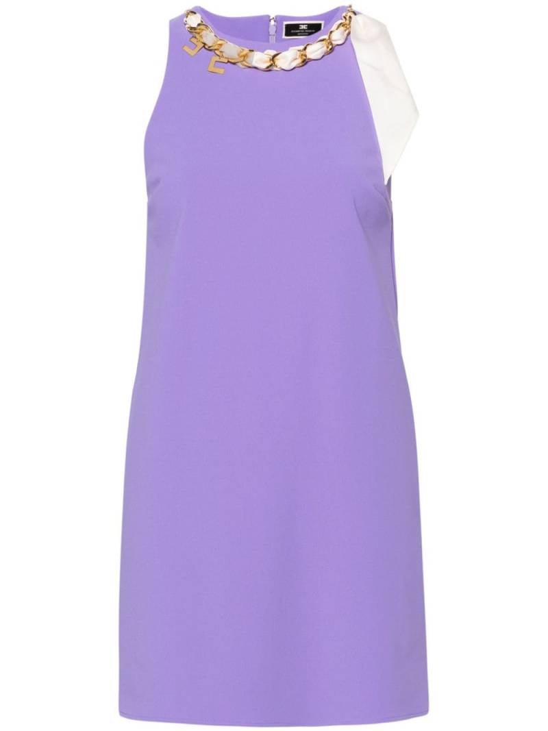 Elisabetta Franchi shift crepe mini dress - Purple von Elisabetta Franchi