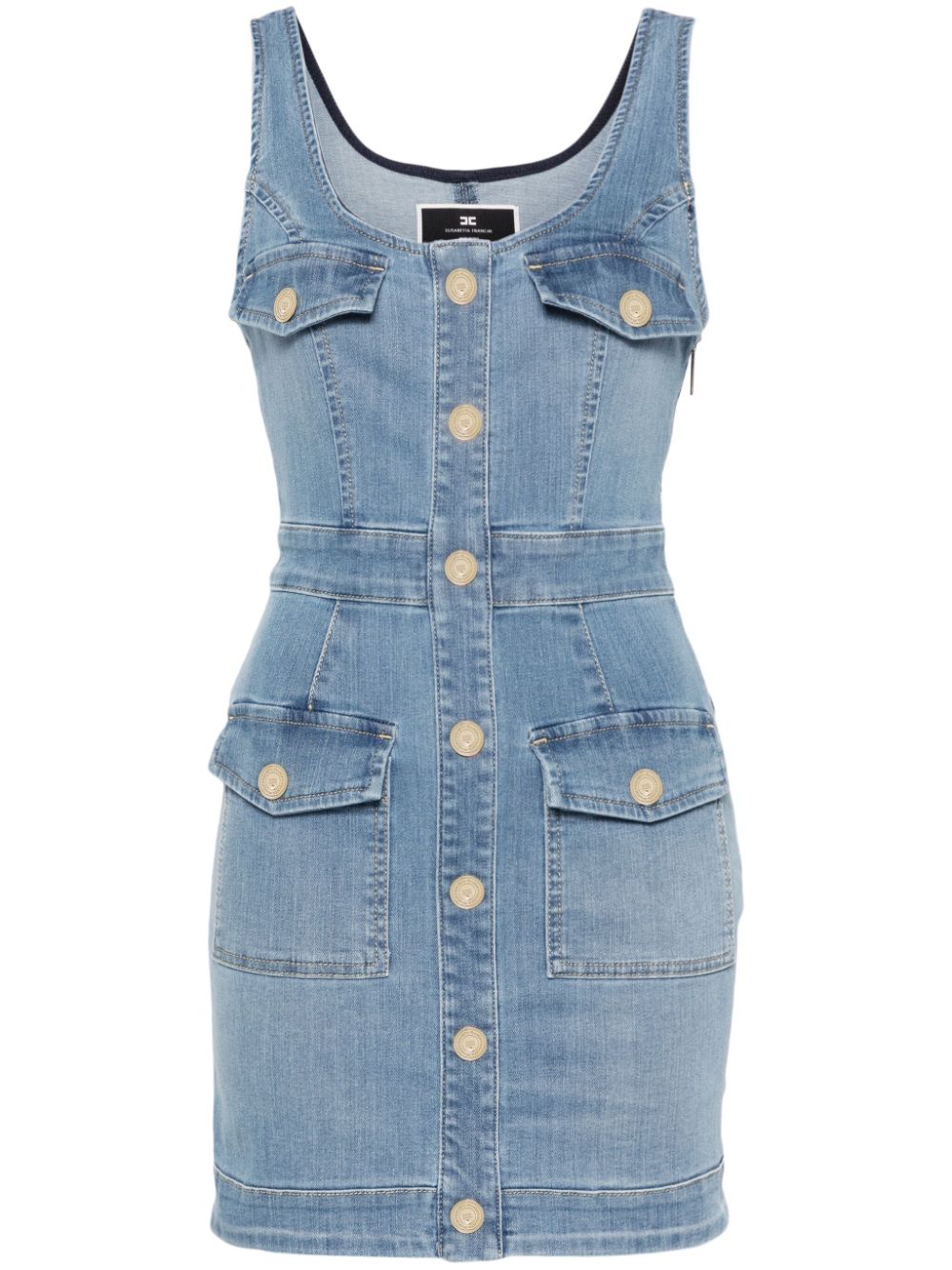 Elisabetta Franchi sleeveless denim dress - Blue von Elisabetta Franchi