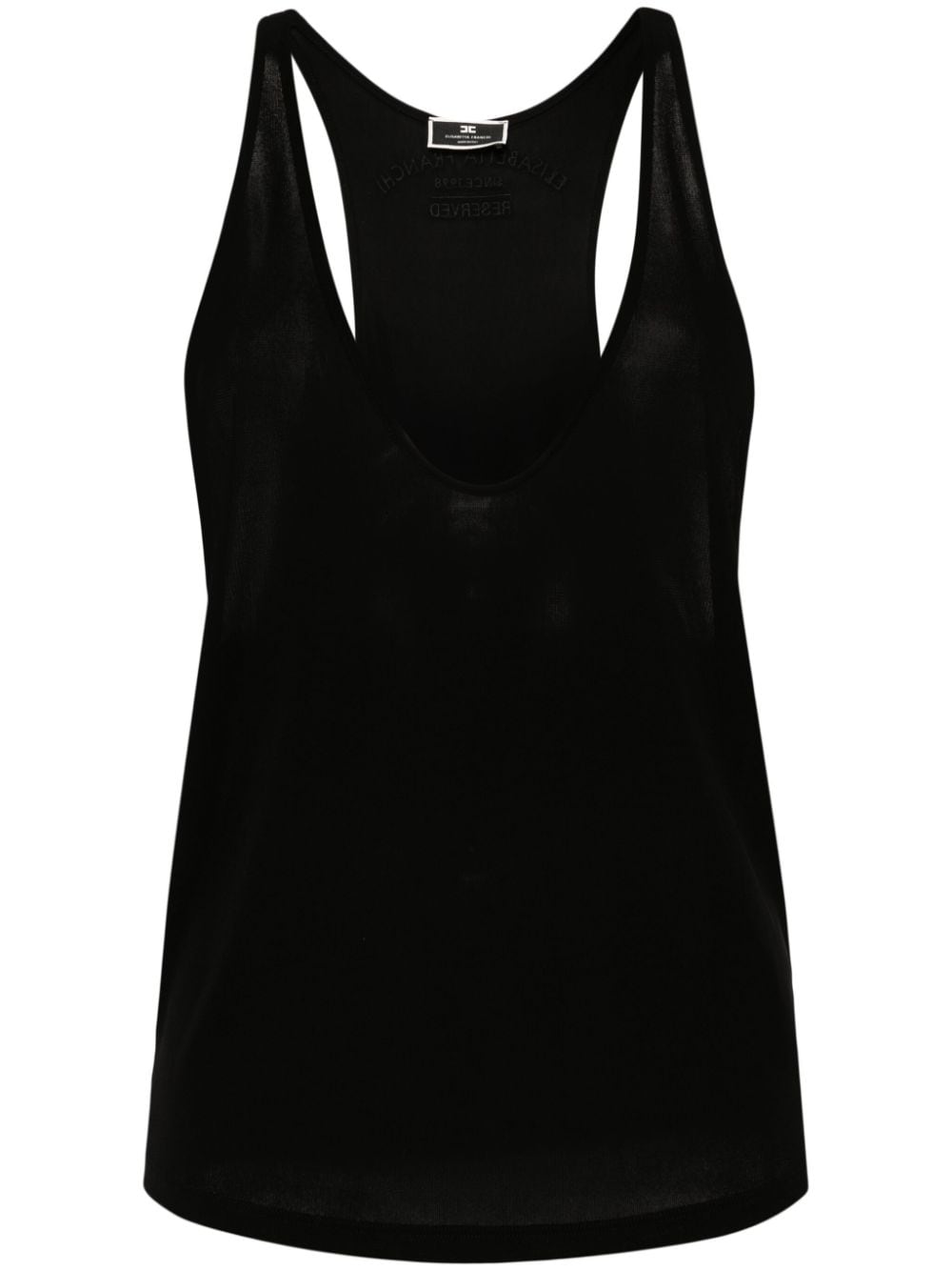 Elisabetta Franchi sleeveless semi-sheer top - Black von Elisabetta Franchi