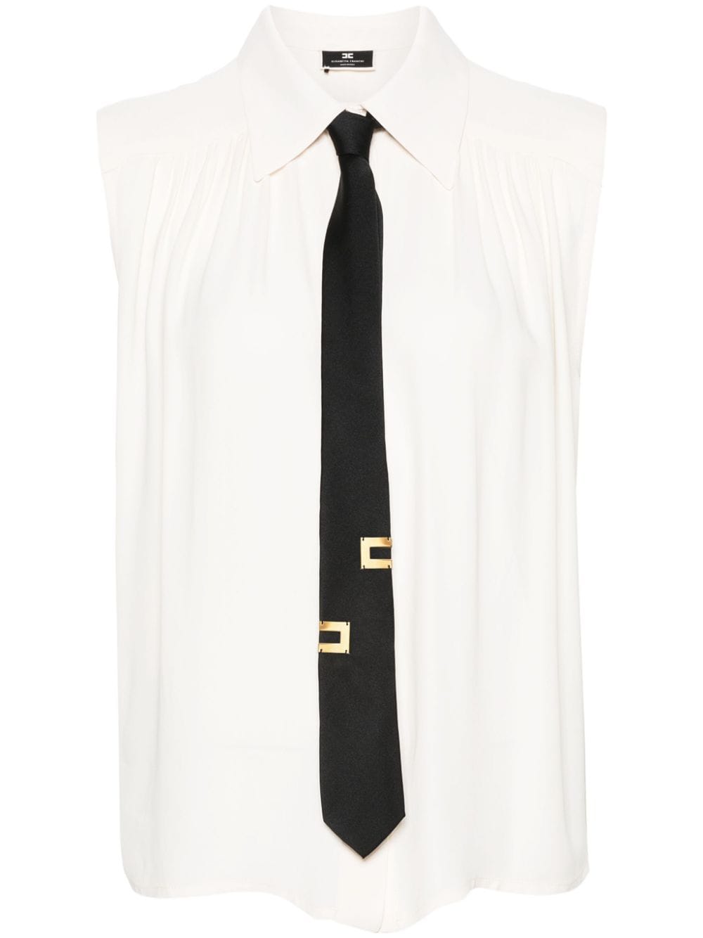 Elisabetta Franchi tie-detailing sleeveless shirt - Neutrals von Elisabetta Franchi