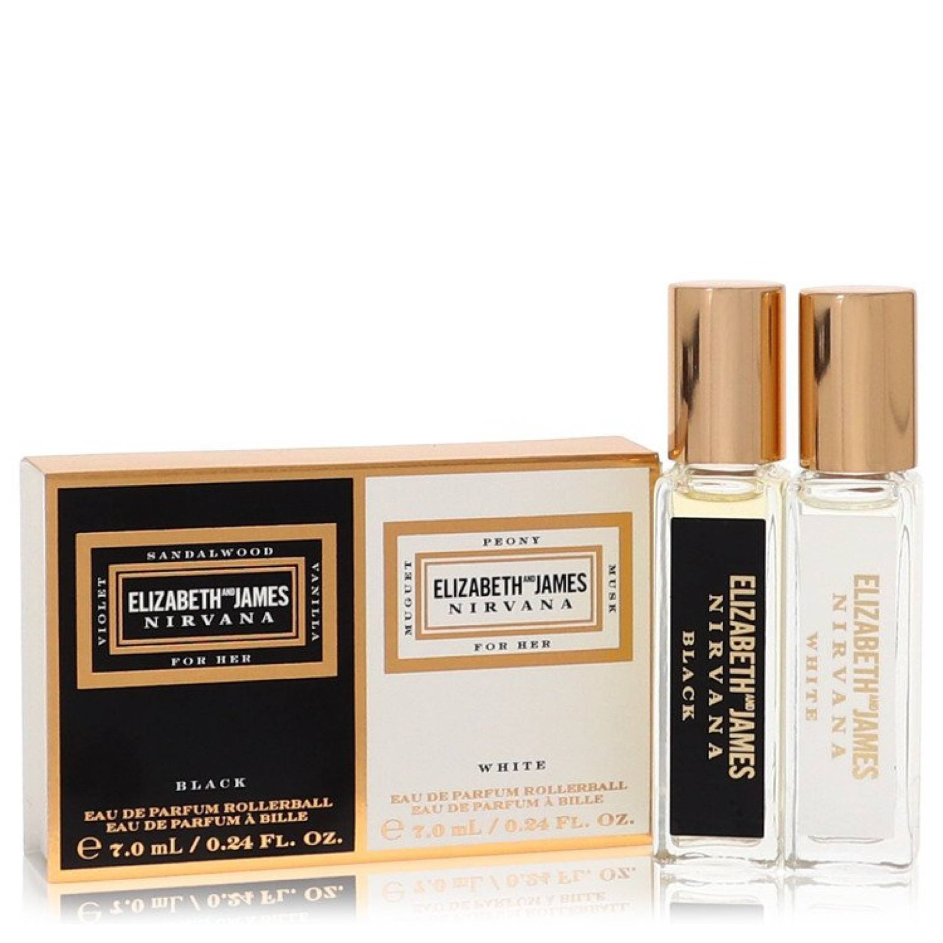 Elizabeth and James Nirvana Black Gift Set -- Mini Set Includes 7 ml Nirvana White Rollerball and 7 ml Nirvana Black Rollerball Elizabeth and James Nirvana Black Gift Set -- Mini Set Includes 7 ml Nirvana White Rollerball and 7 ml Nirvana Black Rollerball von Elizabeth and James