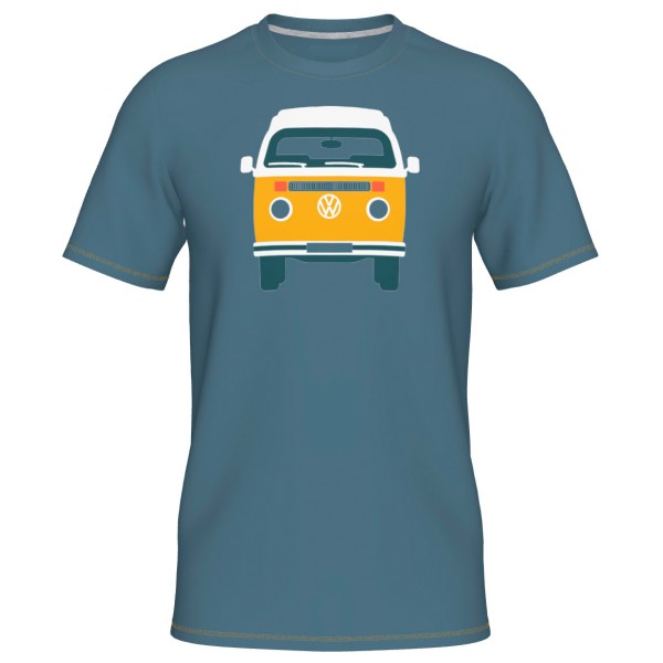 Elkline - Four Wheels To Freedom Baywindow - T-Shirt Gr M blau von Elkline