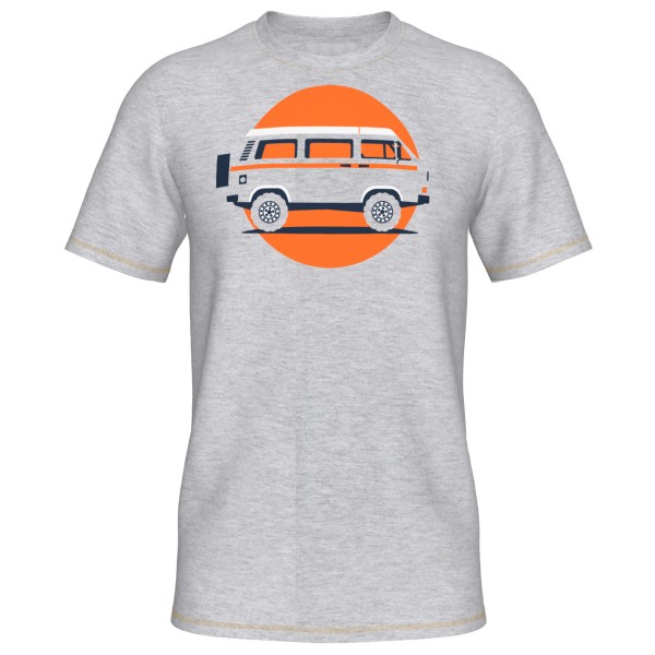 Elkline - Four Wheels To Freedom Big-T - T-Shirt Gr M grau von Elkline