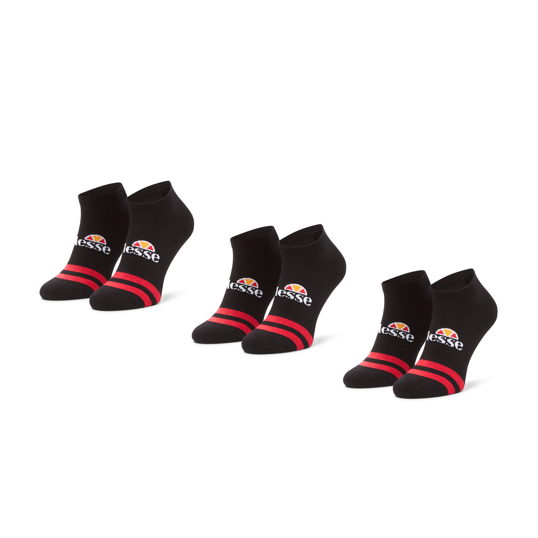 3er-Set niedrige Herrensocken Ellesse Melna SAAC0876 Black 011 von Ellesse