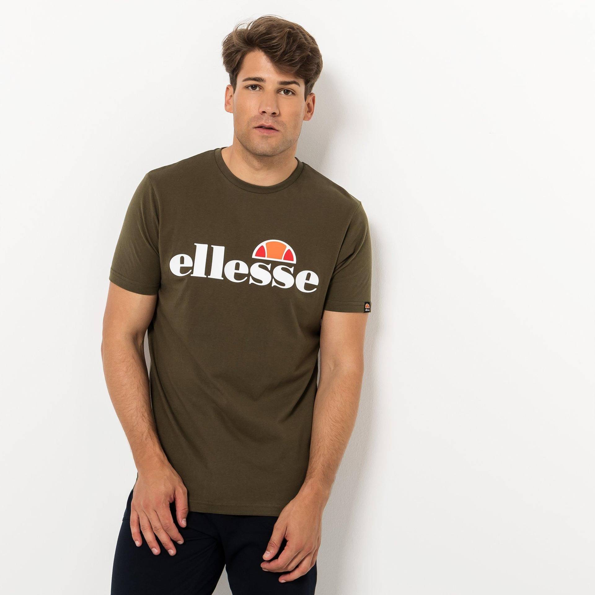 T-shirt, Classic Fit, Kurzarm Herren Olivegrün L von Ellesse