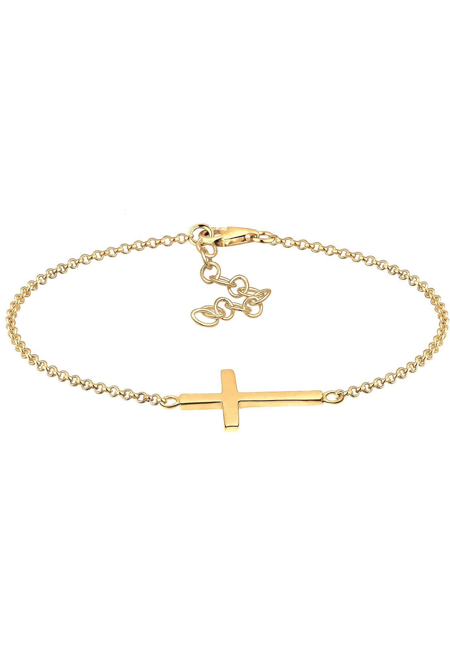 Armband Kreuz Symbol Damen Gold 19cm von Elli