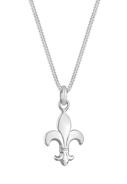 Halskette Anhänger Schwertlilie Französische Lilie Damen Silber 45cm von Elli