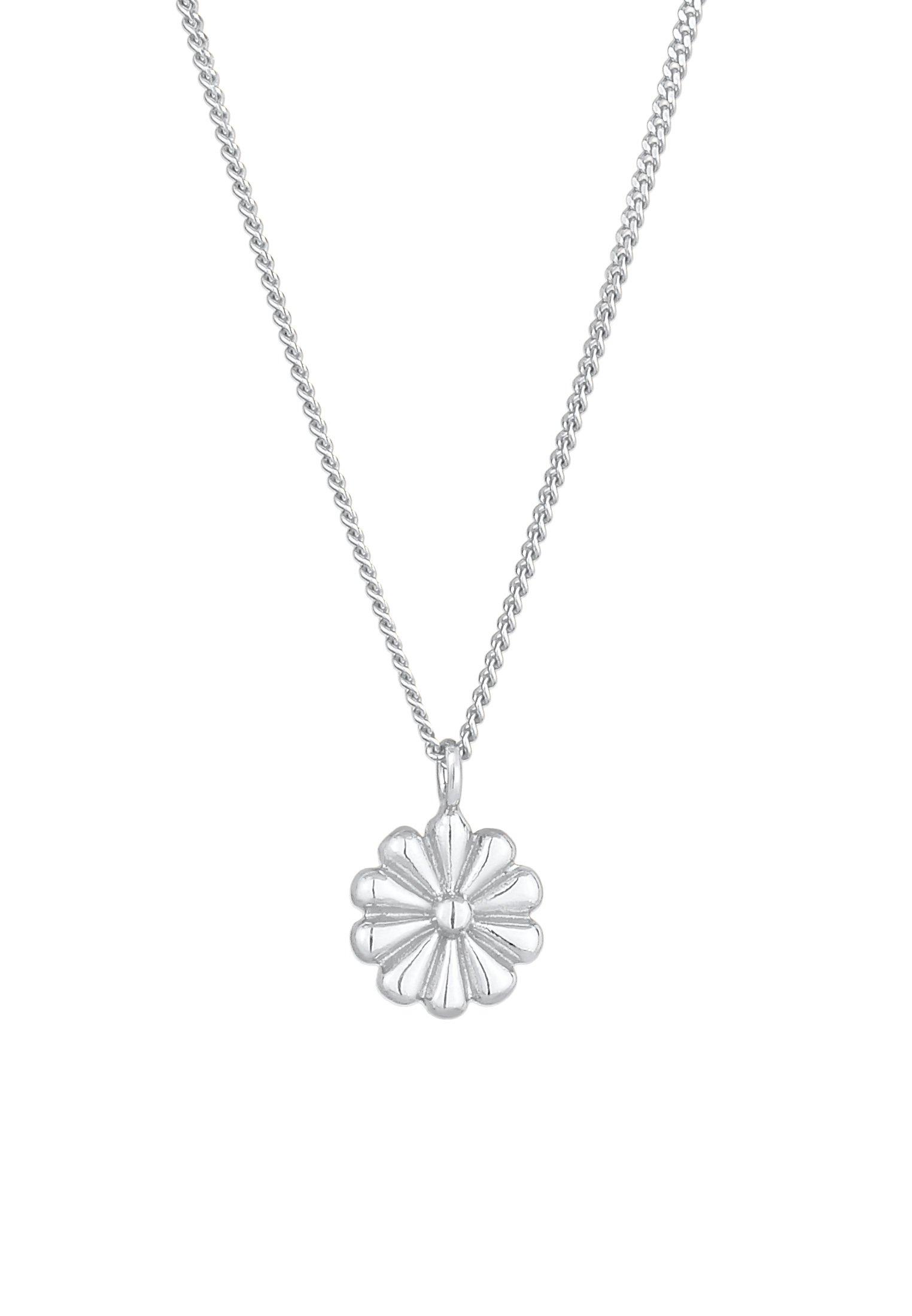 Halskette Blume Flower Floral Damen Silber 40cm von Elli