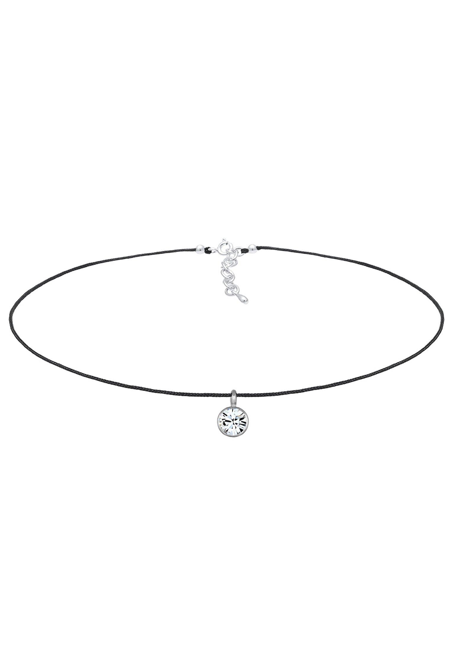 Halskette Choker Basic Kristall Damen Silber 36cm von Elli