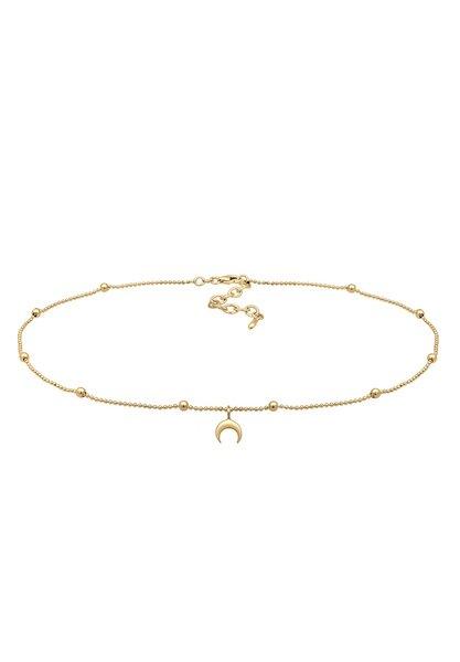 Halskette Choker Halbmond Damen Gold 36cm von Elli