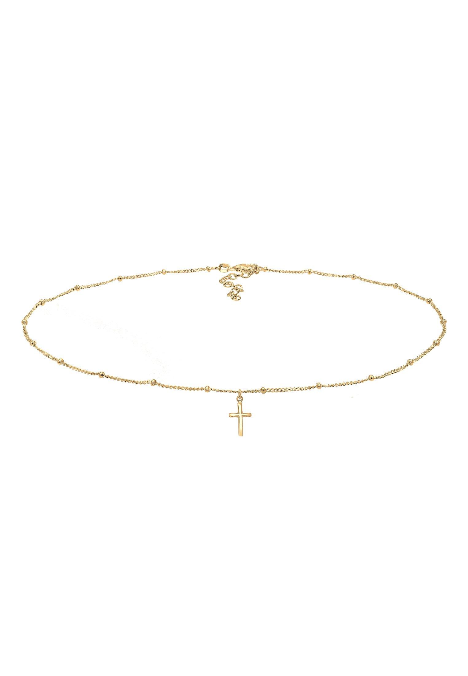 Halskette Choker Kreuz Anhänger Damen Gold 36cm von Elli