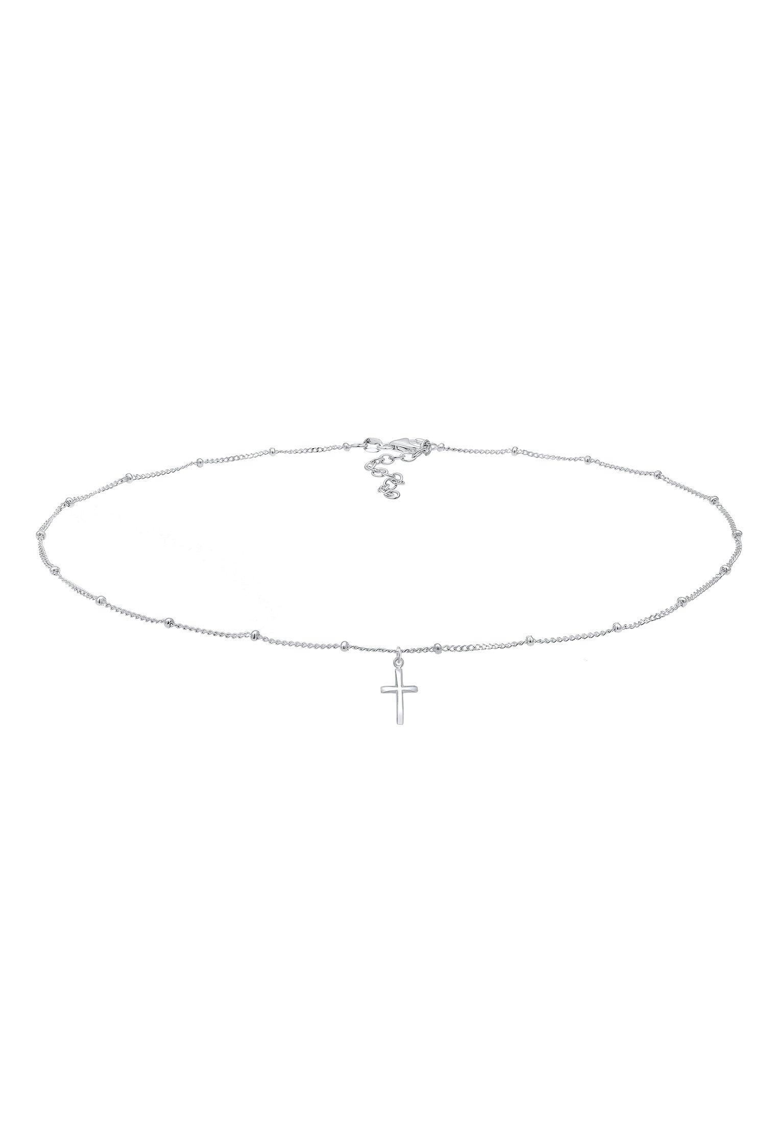 Halskette Choker Kreuz Anhänger Damen Silber 36cm von Elli