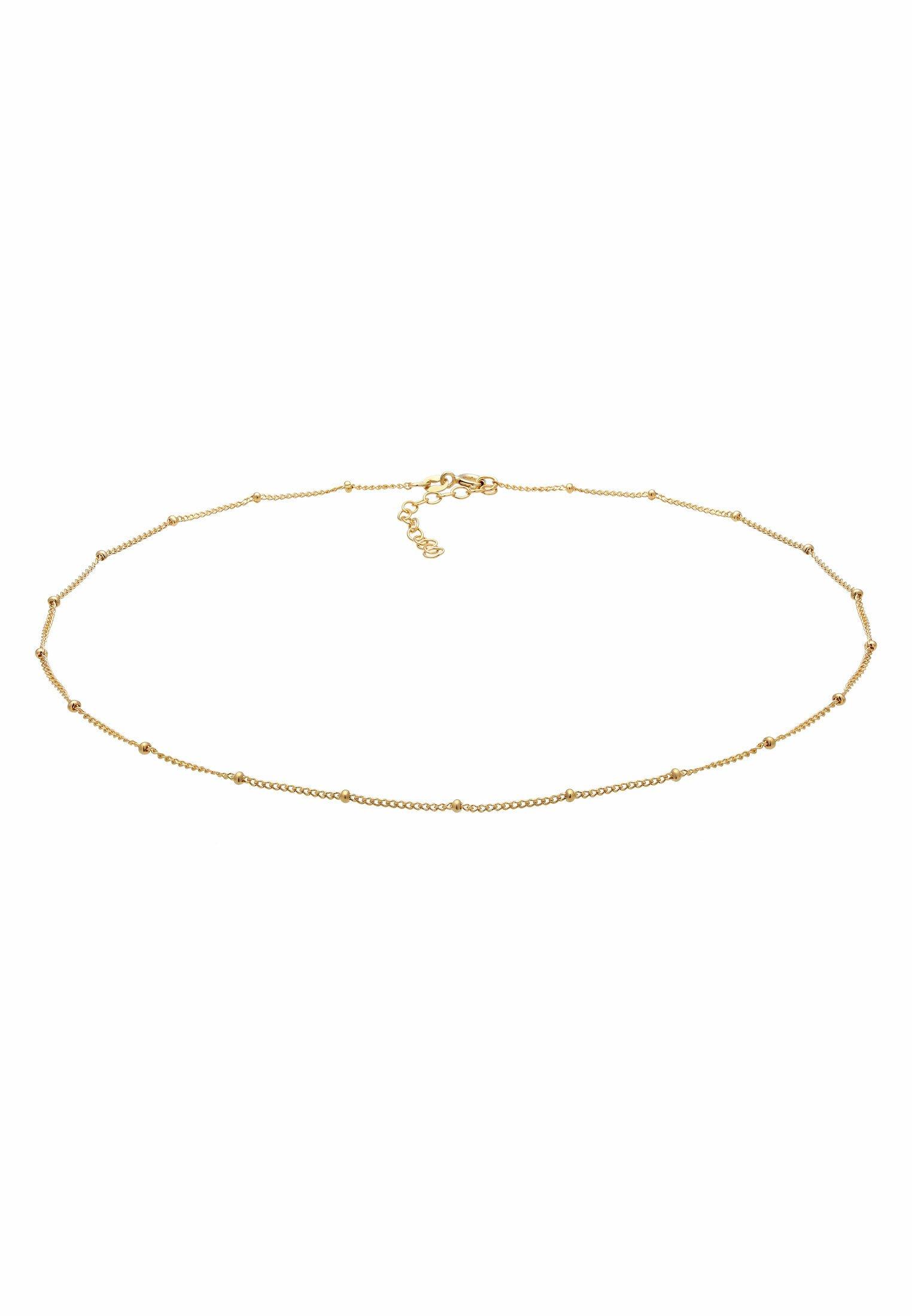 Halskette Choker Kugelkette Damen Gold 36cm von Elli