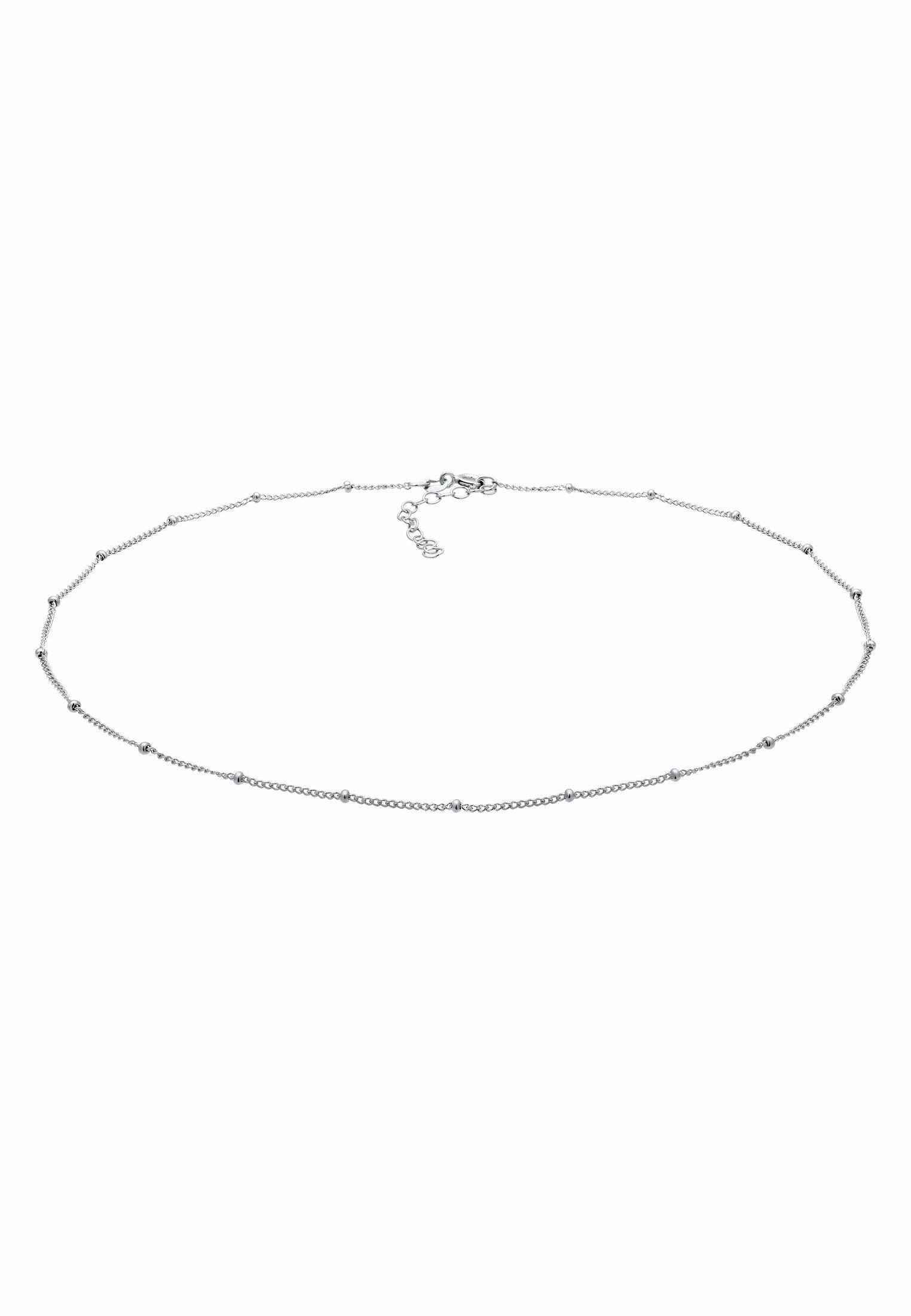 Halskette Choker Kugelkette Damen Silber 36cm von Elli