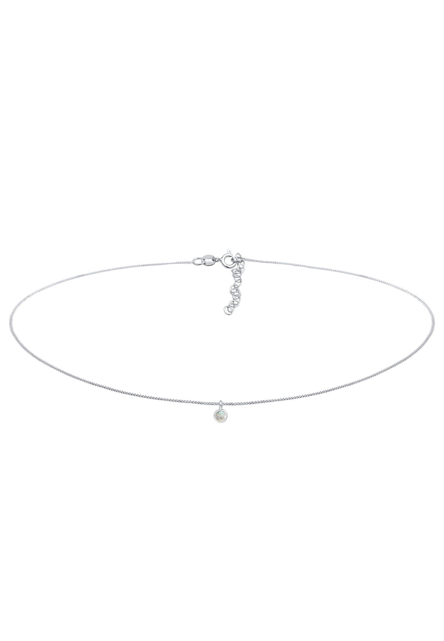 Halskette Choker Labradorit Damen Silber 36cm von Elli